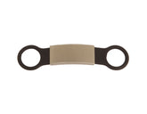 Silicone Slider Dog Collar Tag – Black Pet ID Tag